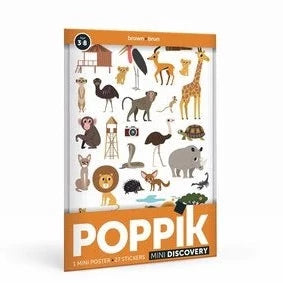 Poppik Stickerposter - Savanne Mini Discovery - 27 Sticker + A4 Poster