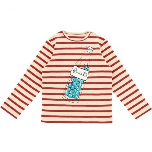 Sweatshirt für Kinder rot creme La Queue du Chat 