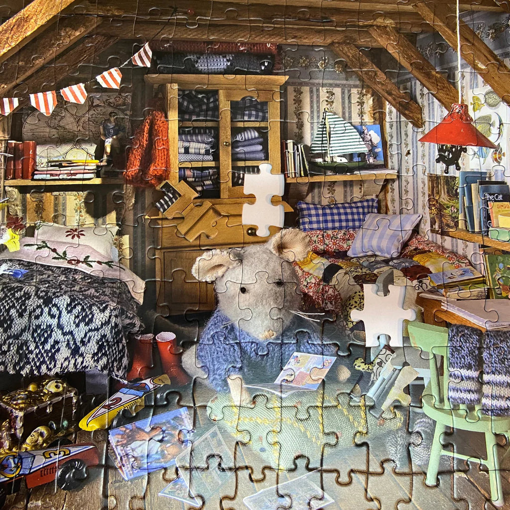 Puzzle 200 Teile Sam´s Bedroom von The Mouse Mansion.