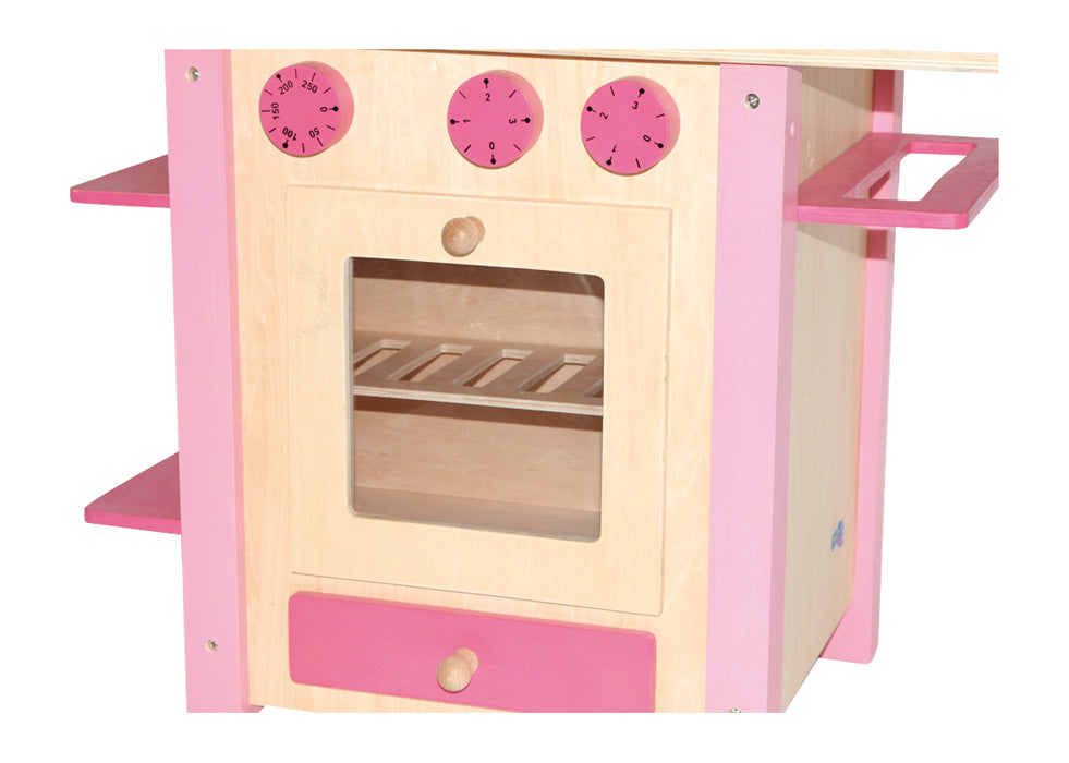 Kinderküche aus Holz "all in one" rosa von small foot bei Timardo