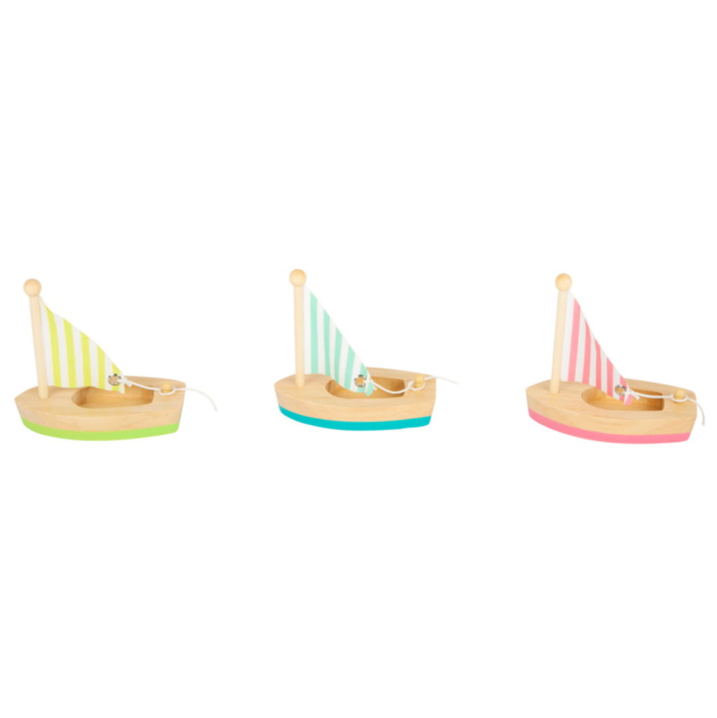 small foot Legler - Wasserspielzeug Segelboote - 3 Segelboote aus Holz zum Spielen im Wasser bei Timardo online kaufen!