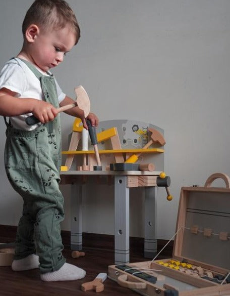 small foot Legler - Werkbank Kompakt "Miniwob" - Werkbank mit Holzwerkzeug für Kinder bei Timardo online kaufen!