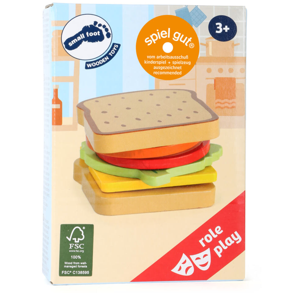small foot – Brotzeit – leckeres Sandwich zum Schneiden für eine Spielküche bei Timardo online kaufen!