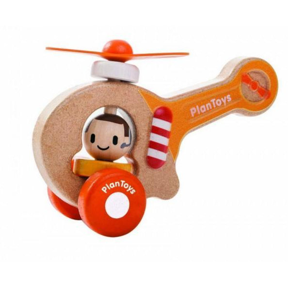 Hubschrauber aus Holz PlanToys für Kinder und Babys