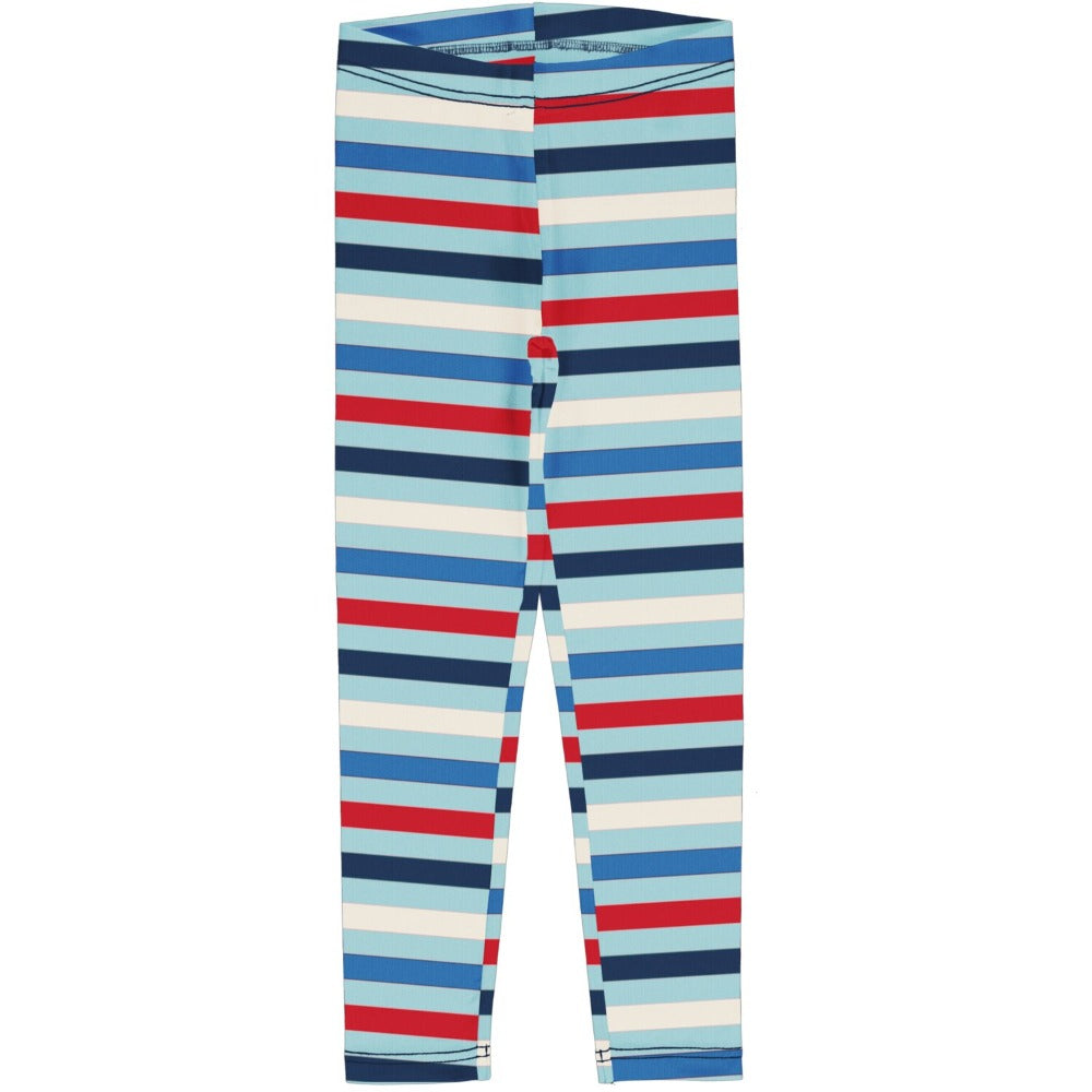 Maxomorra – Leichte Leggings Stripe – blaue Baumwoll-Leggings bei Timardo online kaufen!