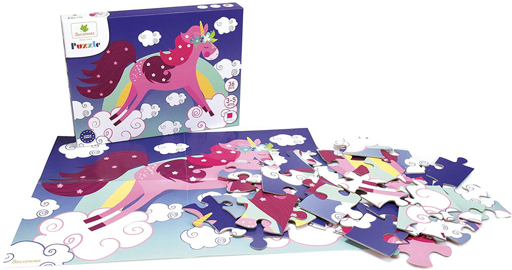 Sycomore - Puzzle Licorne 36 Teile - Kinderpuzzle bei Timardo online kaufen! Entdecken Sie weitere hochwertige Puzzle's für Kinder und Babys. 