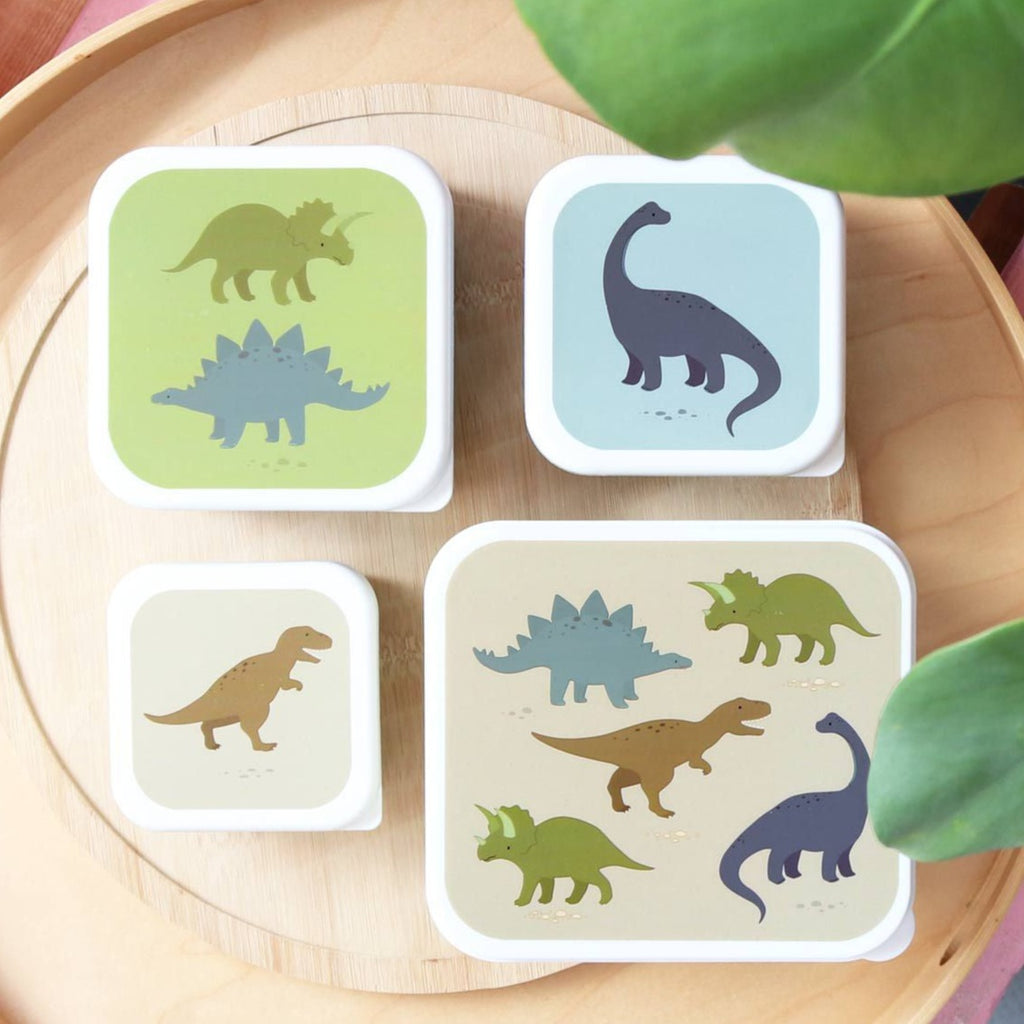 Lunchbox Dinosaurier 4er Set A Little Lovely Company
