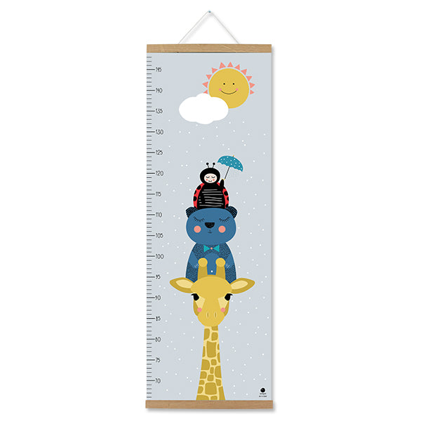 avy & yves Messlatte 65 bis 170 cm Giraffe, Bär, Marienkäfer für Kinder