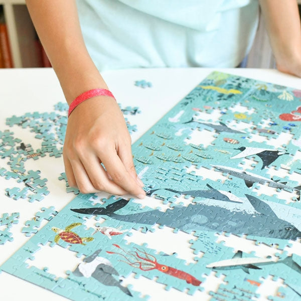 Poppik Puzzle Ozean mit 500 Teilen und vielen Meeresbewohner