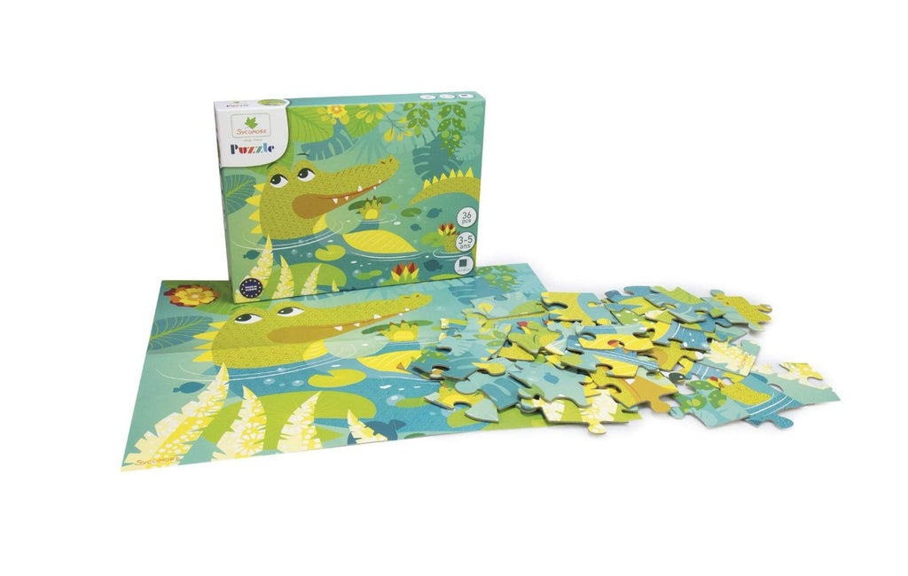 Sycomore - Puzzle Crocodile 36 Teile - Kinderpuzzle "Krokodil" bei Timardo online kaufen! 