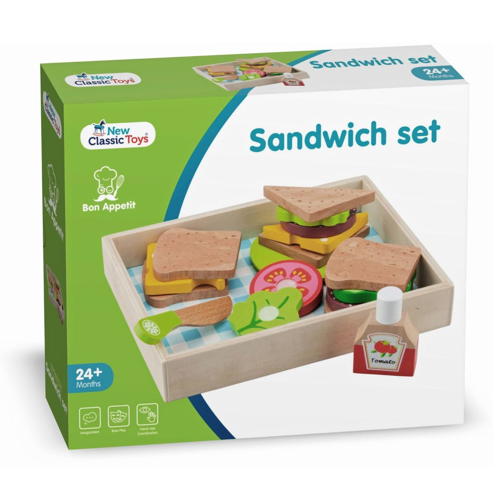 Schneideset Sandwich für eine Spielküche  New Classic Toys