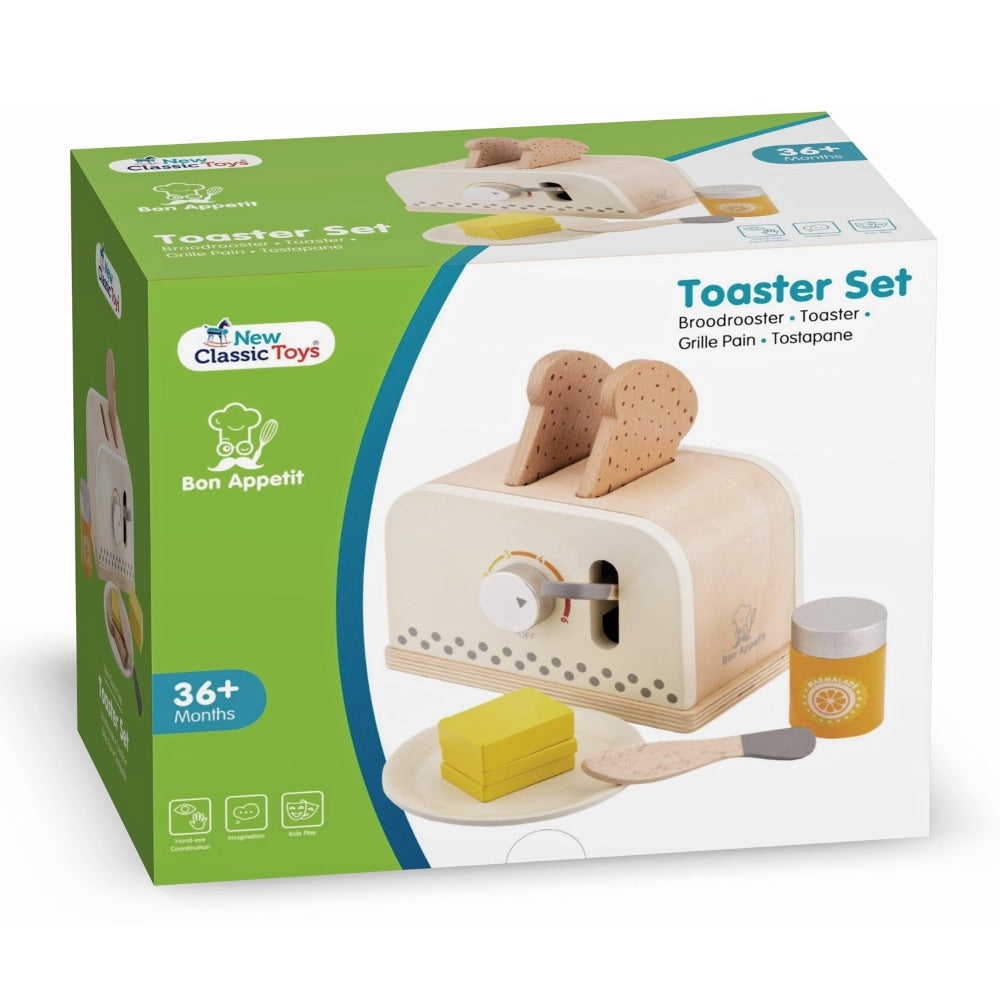 Toaster mit Zubehör aus Holz Creme New Classic Toys