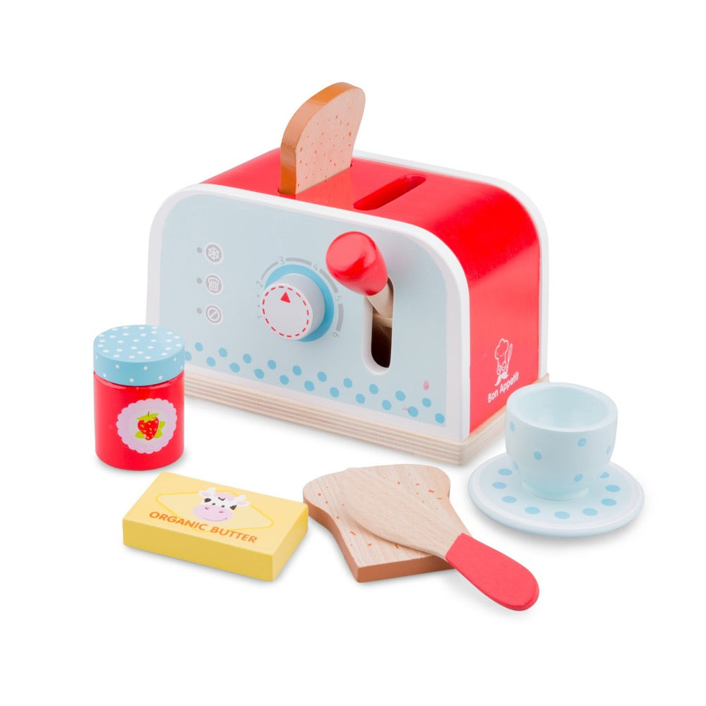 Toaster mit Zubehör Rot für eine Spielküche New Classic Toys