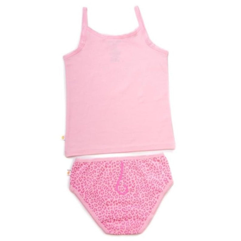 Bio Unterwäsche Set Hose und Unterhemd für Mädchen in pink