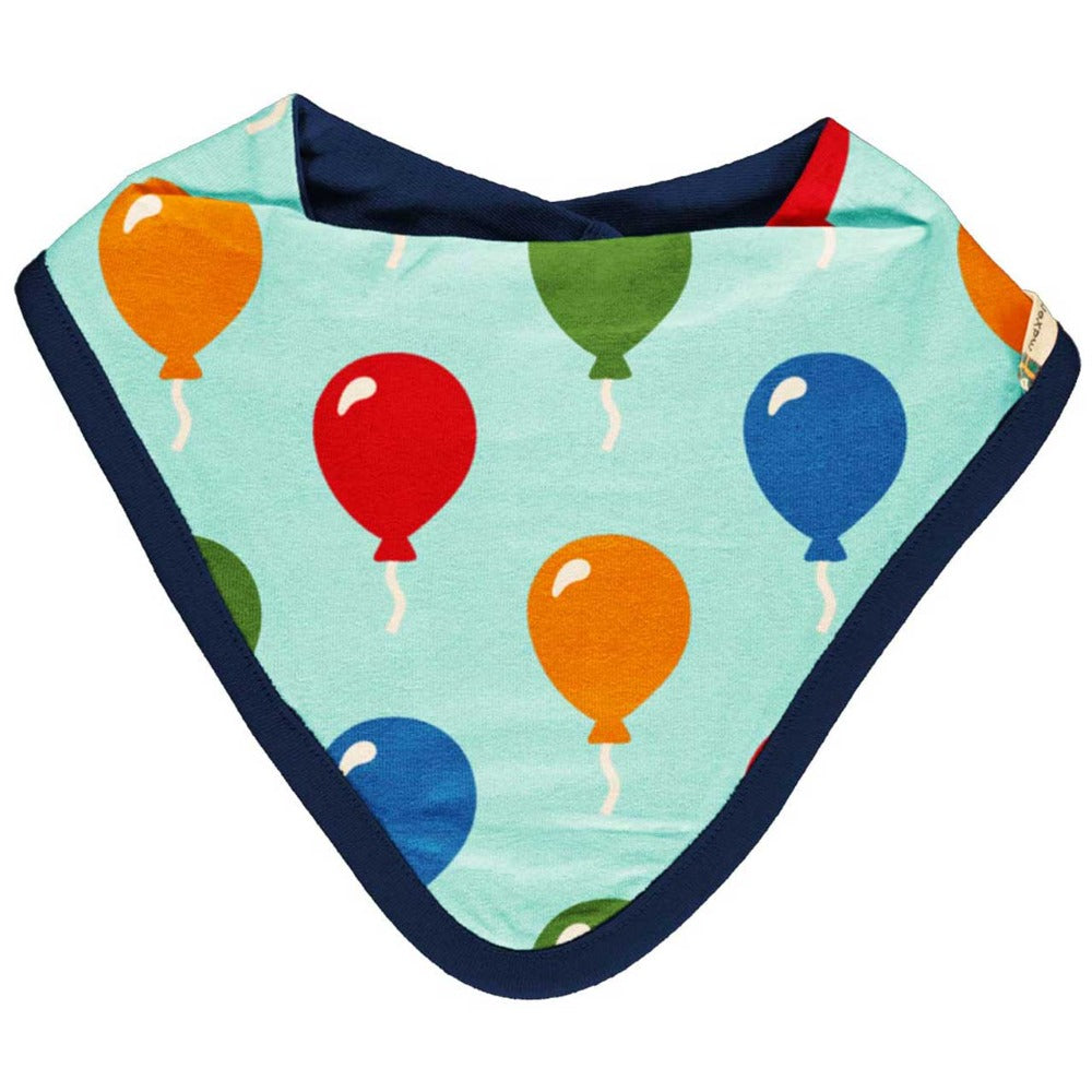 Maxomorra - Bib Dribble Balloon - blaues Dreieck-Halstuch mit dem lustigen Ballon-Motiv bei Timardo online kaufen!