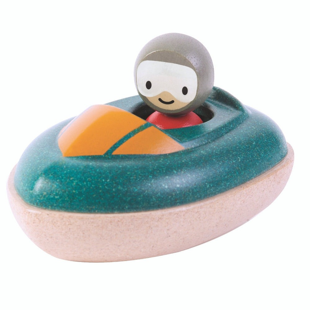 Schnellboot PlanToys - Wasserspielzeug für Kinder - Das Schnellboot von PlanToys sorgt für riesen Spaß im Wasser. Das perfekte Spielzeug für die Badewanne!