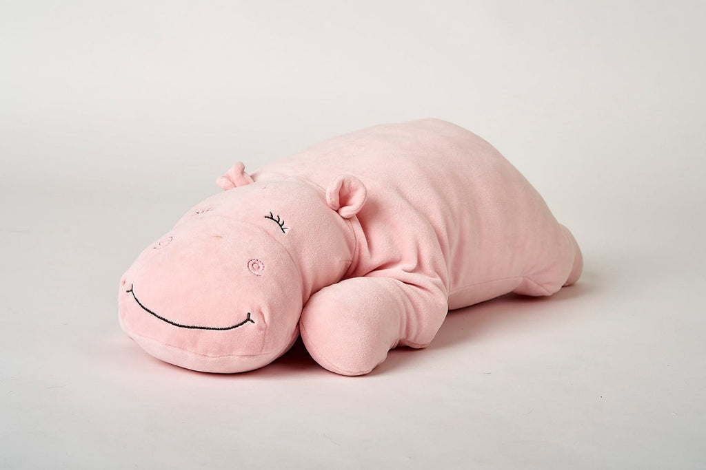 Uni-Toys - Kissen Plüsch-Nilpferd ultraweich - Nilpferd aus Plüsch in rosa bei Timardo online kaufen!